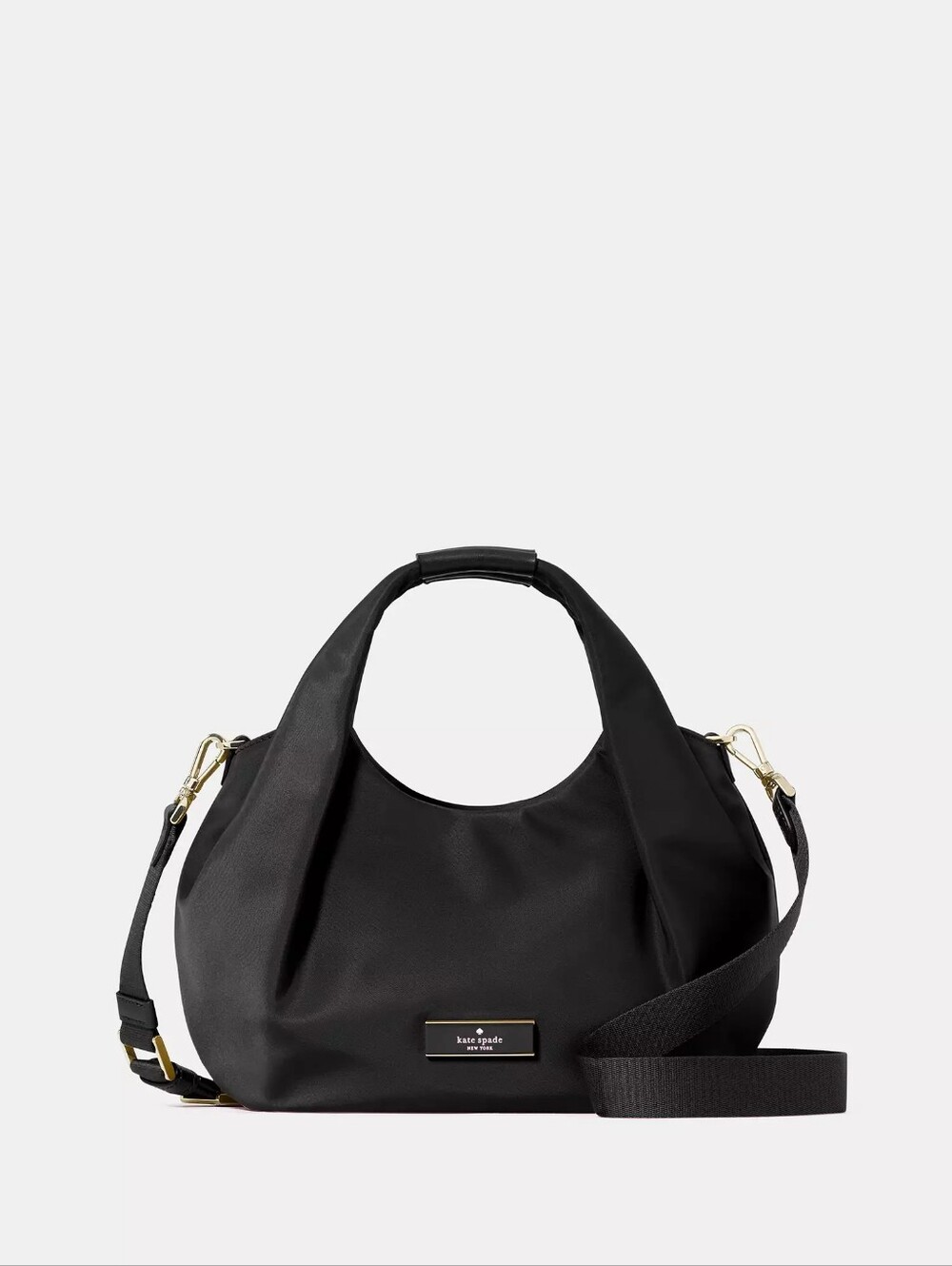 Kate Spade Carter Nylon Small Pleated in Black